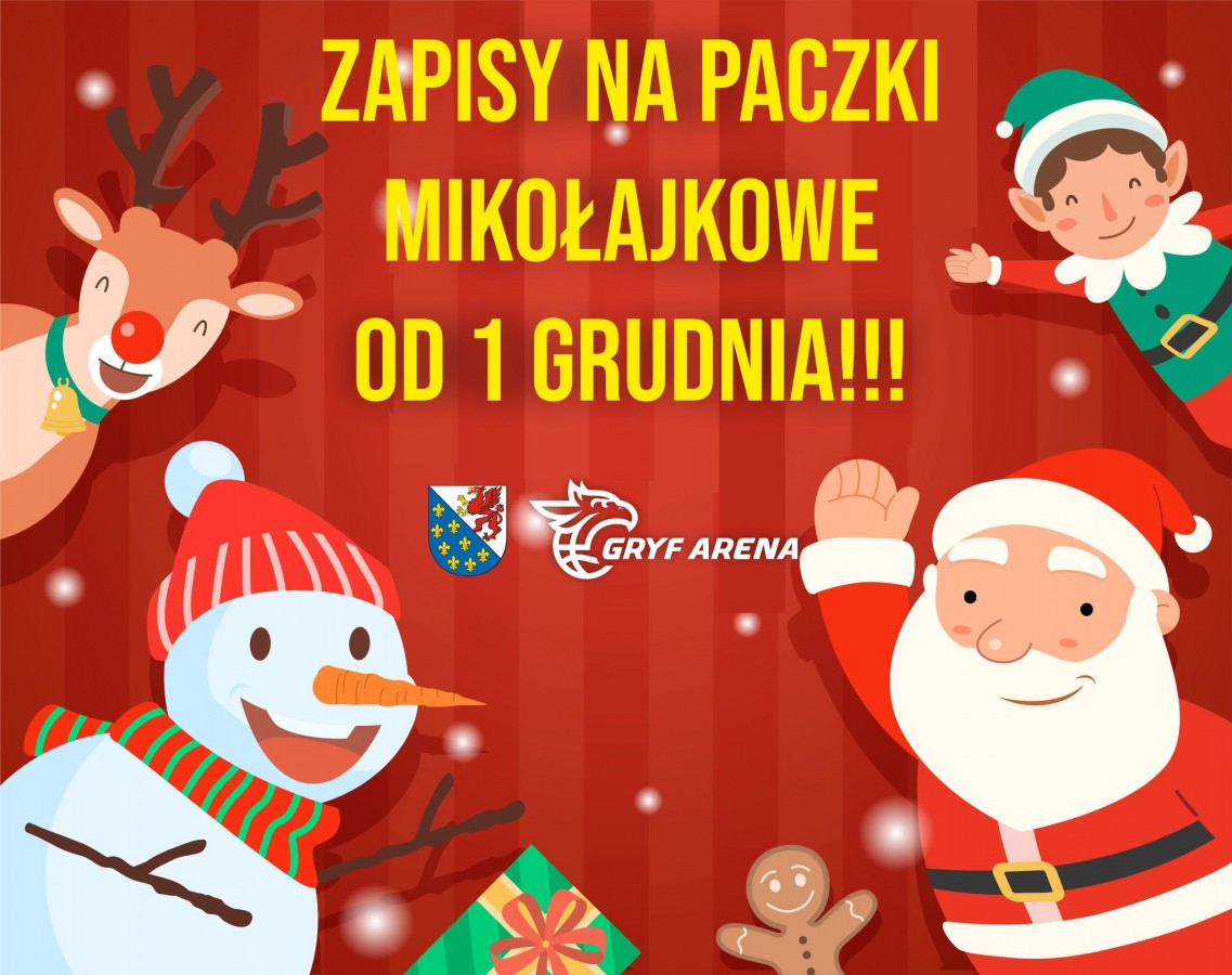 Już jutro startują zapisy na paczki Mikołajkowe w Gryf Arenie!