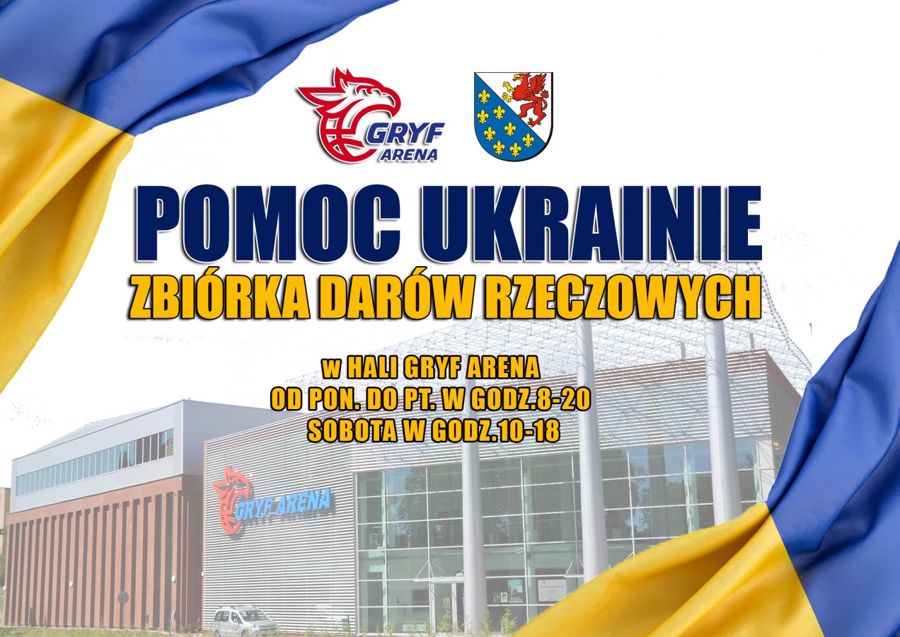 Pomoc Ukrainie - zbiórka darów rzeczowych w Gryf Arenie