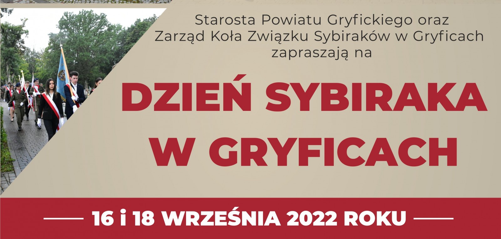 Obchody Dnia Sybiraka w Gryficach - zaproszenie