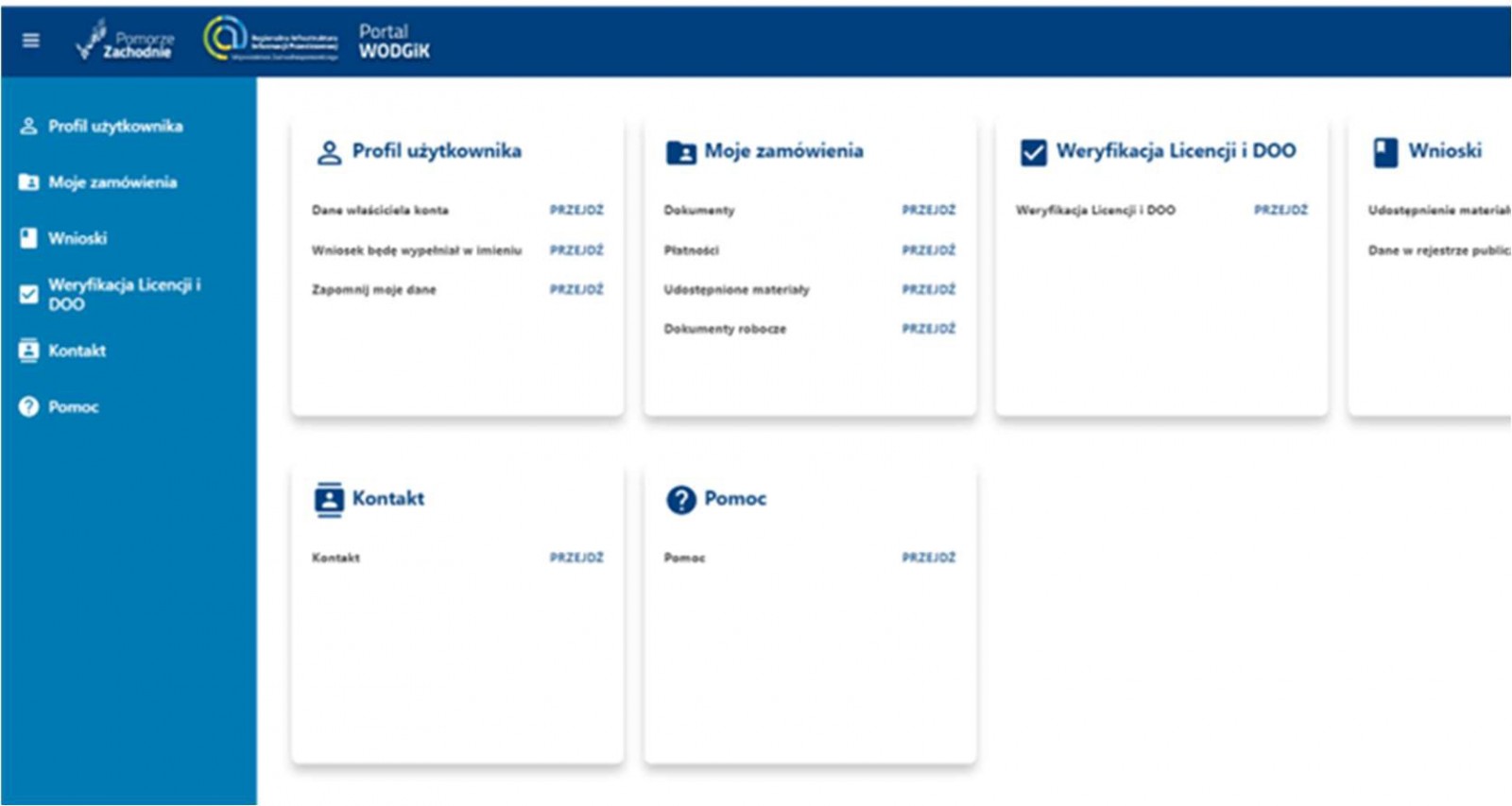 Regionalna Infrastruktura Informacji Przestrzennej Województwa Zachodniopomorskiego - dane wojewódzkie