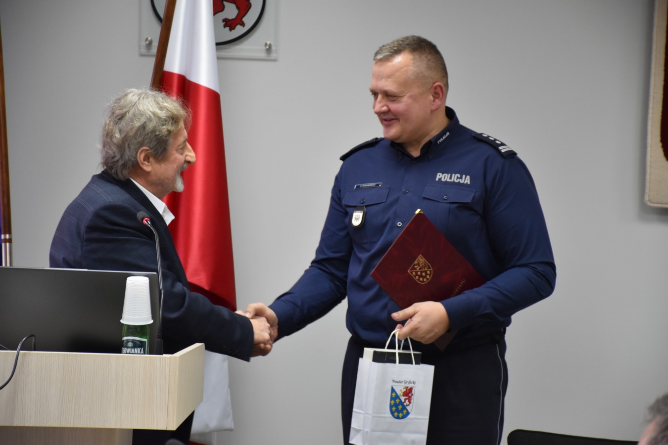 Roczna odprawa służbowa funkcjonariuszy Komendy Powiatowej Policji w Gryficach