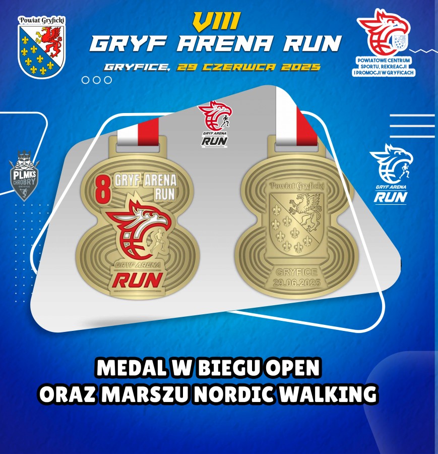 Przedstawiamy medal 8. edycji Gryf Arena Run