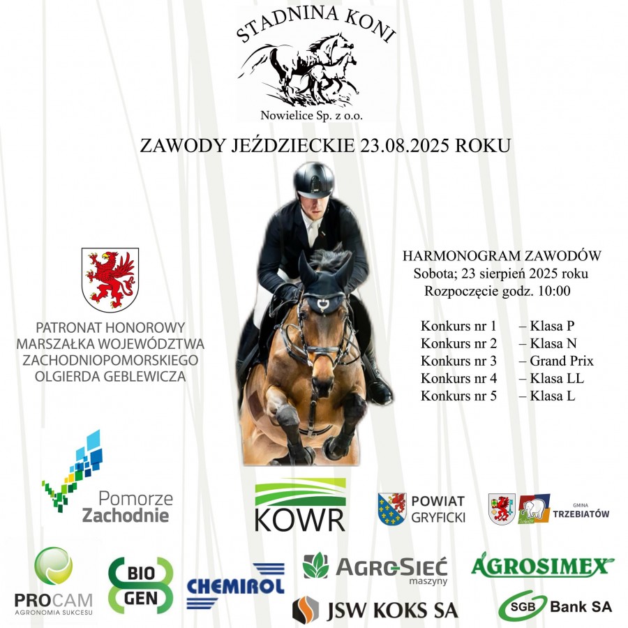 Zawody Jeździeckie w Stadninie Koni Nowielice 2025