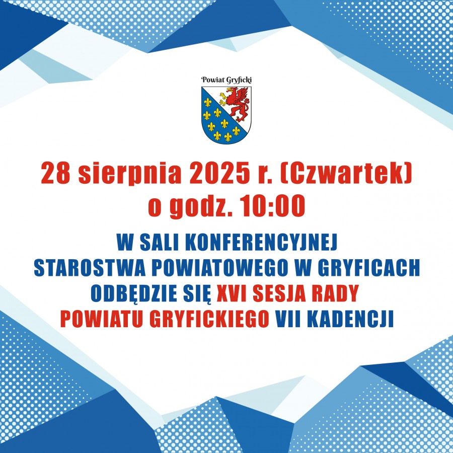 XVI sesja Rady Powiatu Gryfickiego VII kadencji