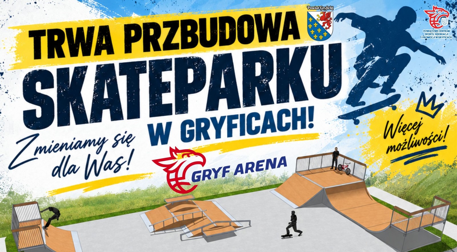 Trwa przebudowa skateparku w Gryficach